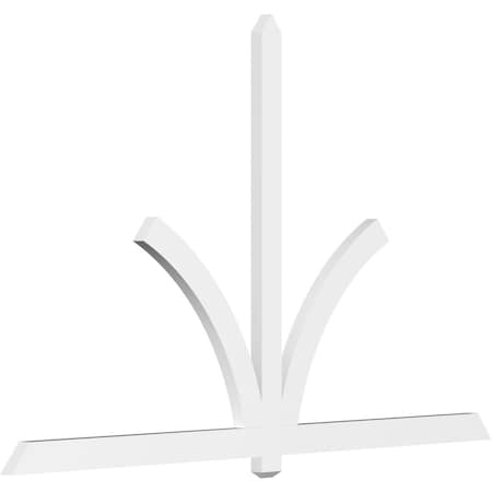 Ekena Millwork Redmond Architectural Grade PVC Gable Bracket, 96"W x 60"H x 2"D x 4"F, 15/12 Pitch GBP096X60X0204RED00